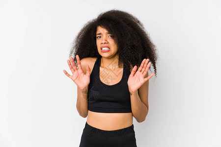 年轻非裔美国运动家拒绝有人表现出厌恶的表情她觉图片