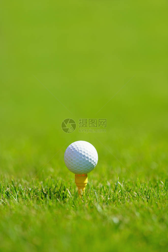 果岭上的高尔夫球图片