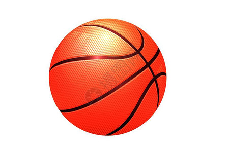 在白色上隔离的篮球插图设计背景图片
