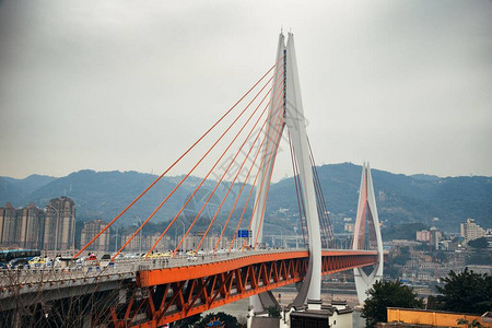 重庆的桥梁城市建背景图片