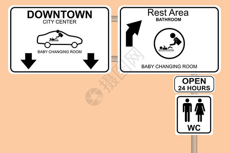 以及婴儿更衣室设施和可达通知不存在别的信号具有讽刺意味的是图片