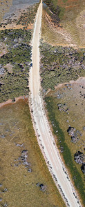 Kangaroo岛沼泽地和未铺设的公路图片