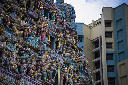 新加坡小印度的SriVeeramakakalia图片