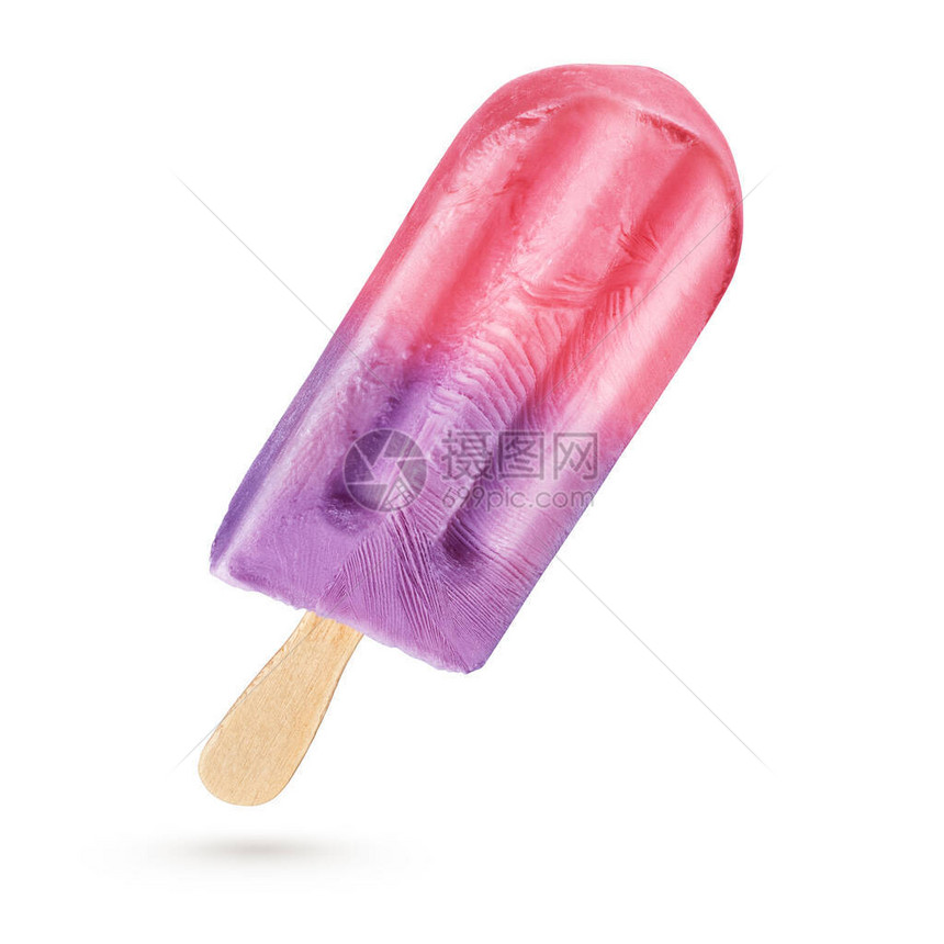 粉色和紫色水果莓冰淇淋白图片