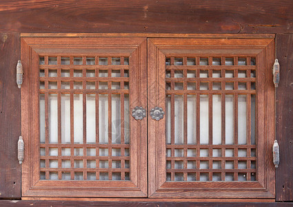 传统韩国纸面小窗由背景