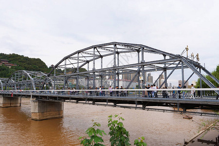 甘肃兰州黄河中山大桥背景图片