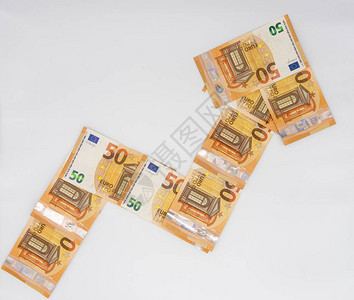欧元钞票箭背景图片