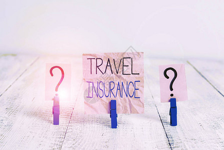 手写文本旅行保险概念照片涵盖了与旅行相关的成本和损失图片