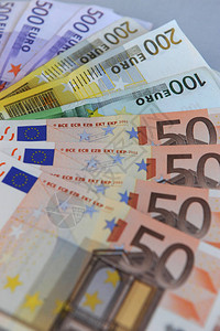 欧元纸币背景图片