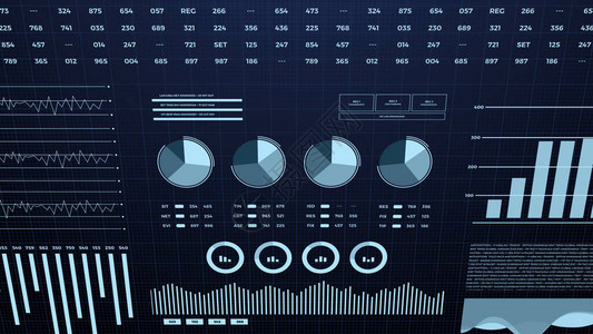 统计金融市场数据分析和报告数字和图表图片