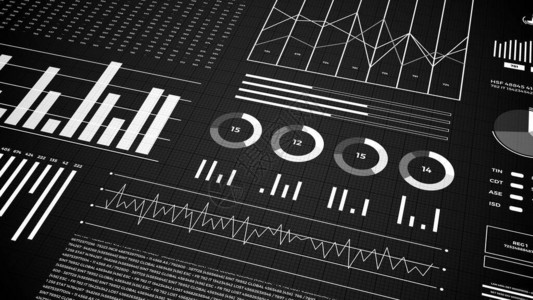 统计金融市场数据分析和报告数字和图表图片