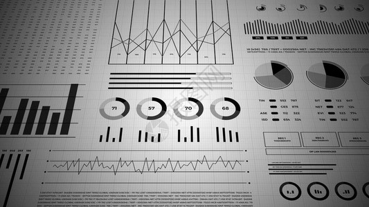 统计金融市场数据分析和报告数字和图表图片