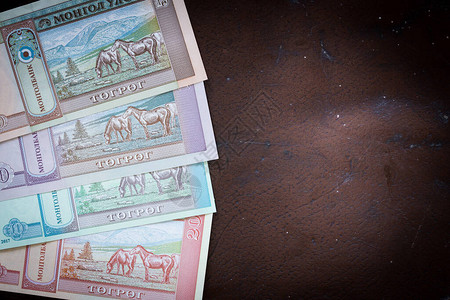 蒙古货币图格里克货币各种钞背景图片
