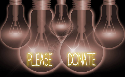 概念手写显示请捐赠概念意义供应提供给慈善机构图片