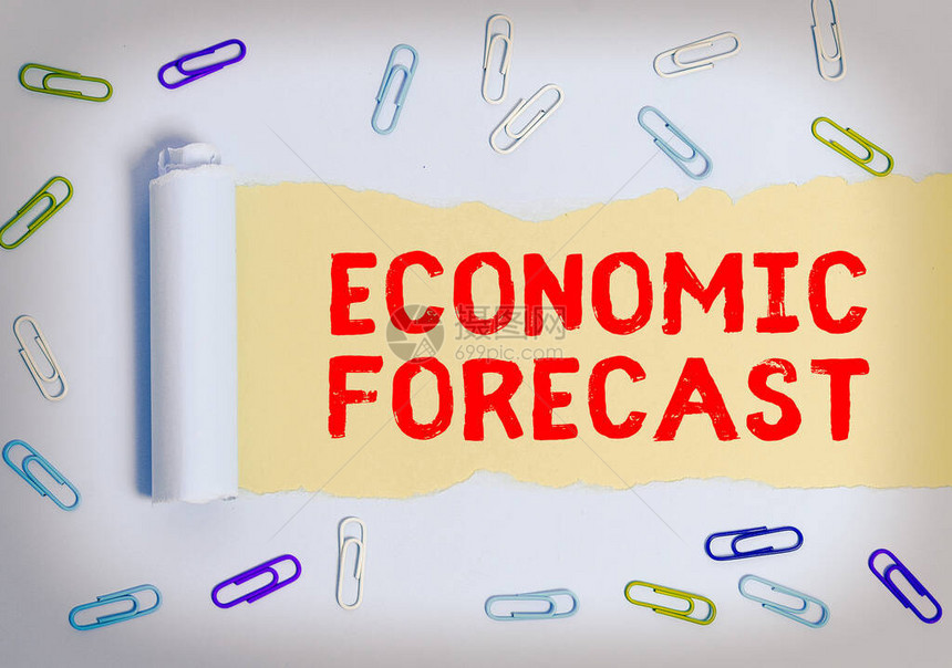 手写文本经济预测对经济状况进行预测的图片