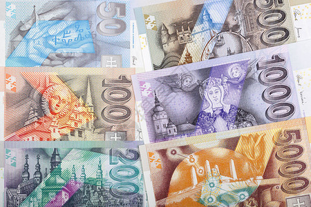 斯洛伐克货币一个商背景图片