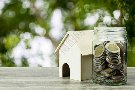 存钱住房贷款抵押贷款未来概念的房地产投资图片