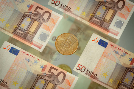 欧洲货币钞票50欧元和虚图片
