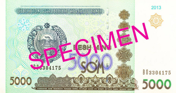 5000乌兹别克索姆图片