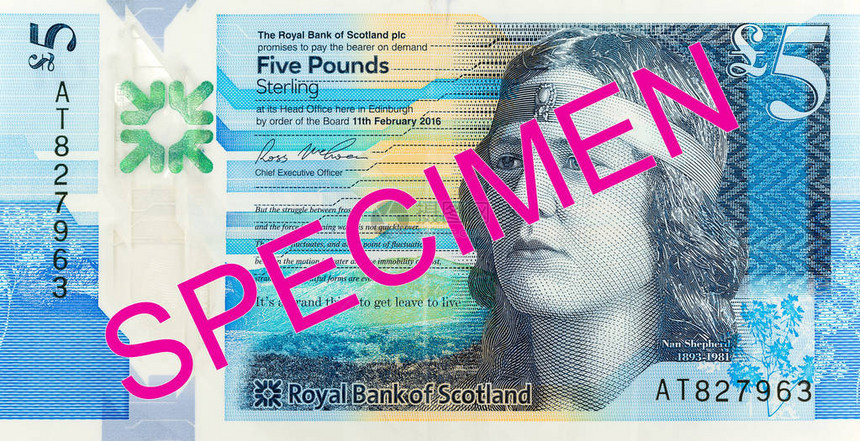 苏格兰皇家银行签发的5英镑Sterlin图片