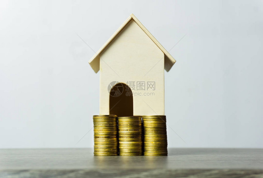 房地产投资理念存钱买新房屋贷款图片