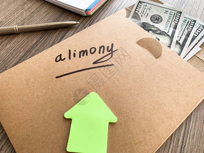 离婚和分居概念用美元写在信图片