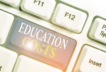 毕业相关毛笔字显示教育成本的概念手写概念意思是为学费和其他相关费背景