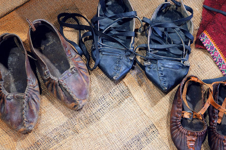 旧皮鞋历史鞋履背景图片