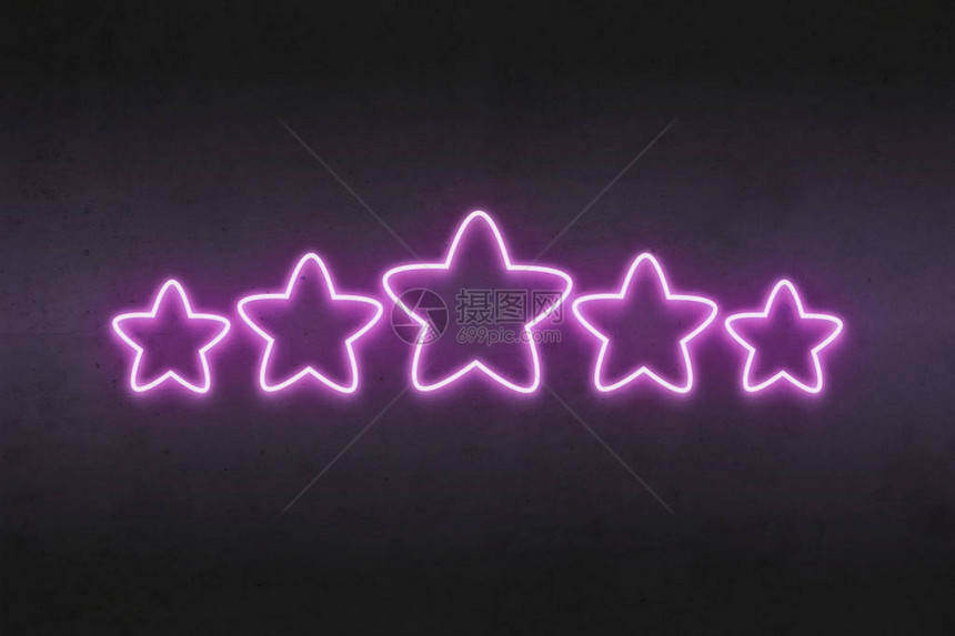 黑墙上的紫色星光闪耀图片