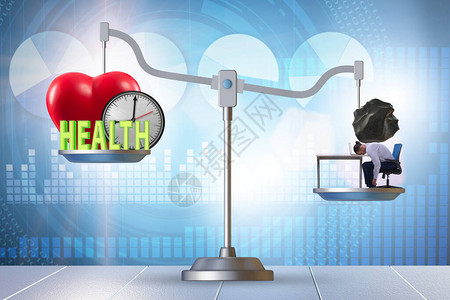 工作与健康之间的平衡概念背景图片