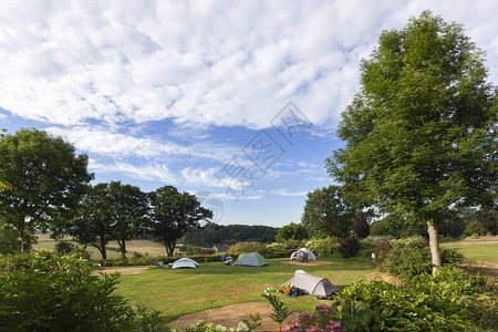 在荷兰林堡露营欣赏美景背景图片