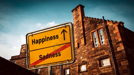 街上在通往幸福与悲背景图片