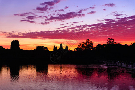 AngkorWat戏剧天空图片