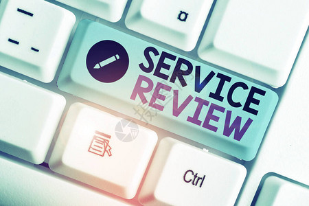 显示ServiceReview商业照片文本是客户对服务公司进行评图片