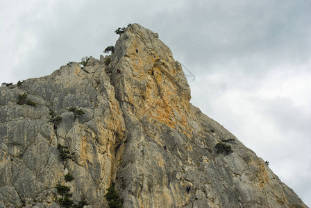 红岩乌克兰里米亚山的岩图片