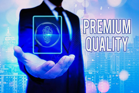 品牌授权证书显示Premium质量的文本符号商业图片文本上写一个达到最背景