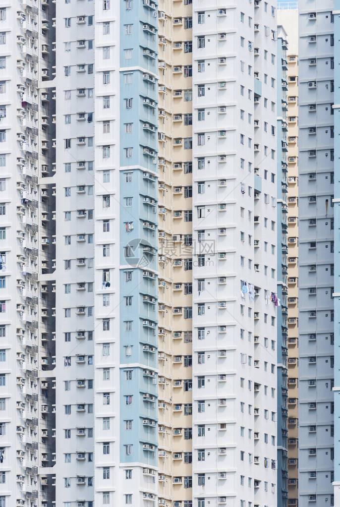 香港市高层住宅楼外观图片