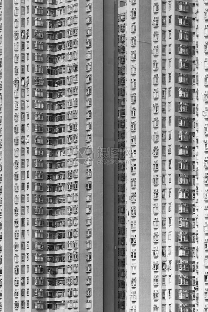 香港城市高层住宅外景图片