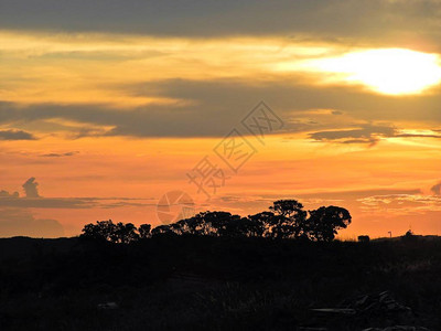 日落的风景颜色的爆炸夕阳的收藏彩色天空图片