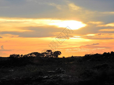 日落的风景颜色的爆炸夕阳的收藏彩色天空图片