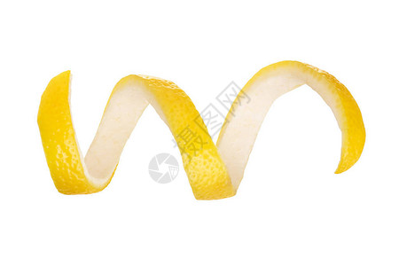 白底的柠檬皮没有阴影健康的食物图片