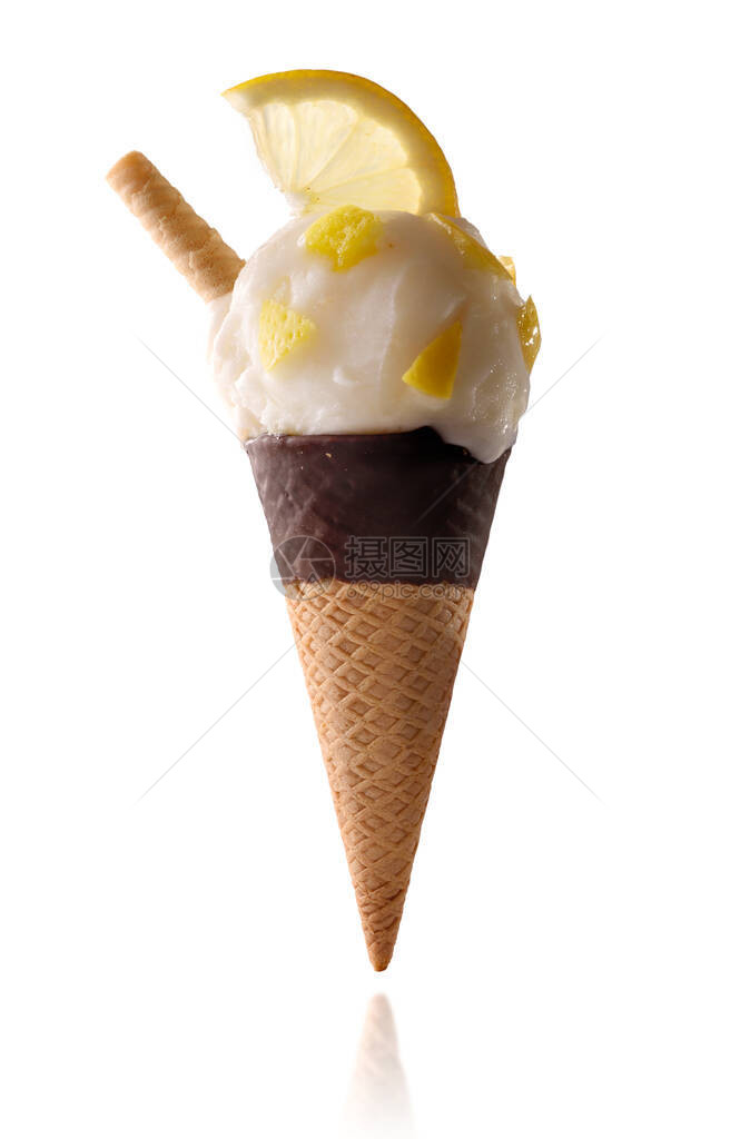 柠檬调味奶油冰淇淋图片