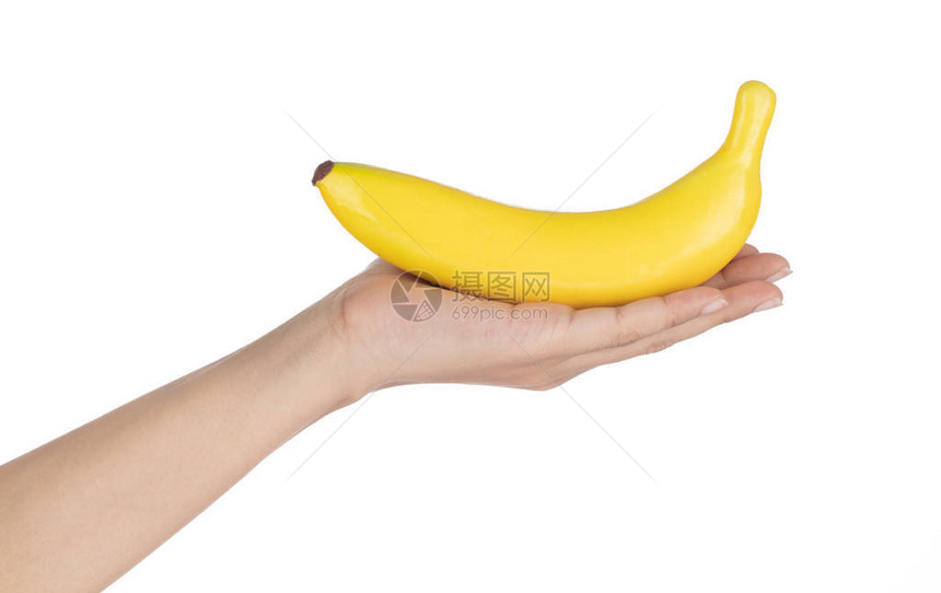 手握香蕉手装饰人造水果首饰假冒泡沫仿图片