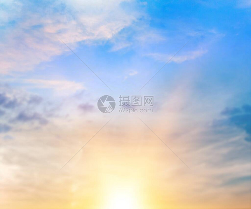 美丽的夕阳天空背景图片