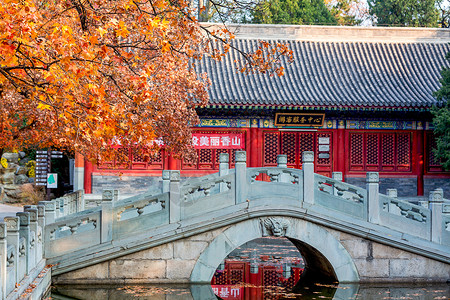 北京香山公园秋季风光背景图片
