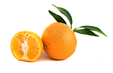 孤立在白色背景上的橘子背景图片