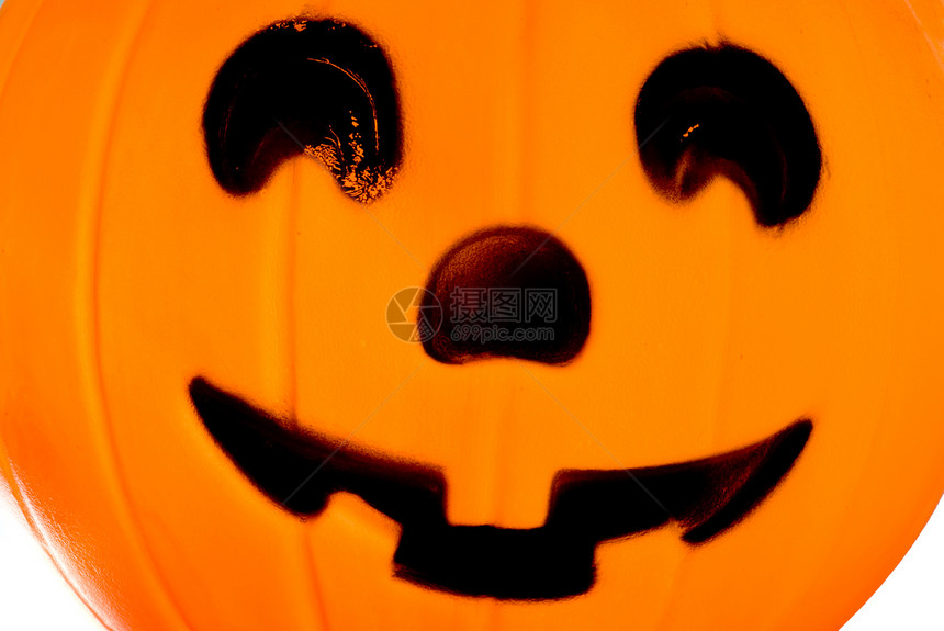 为万圣节准备的JackOLantern不给糖就捣蛋的桶图片