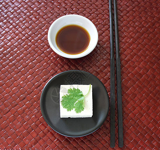 豆腐广场用香菜和茶图片