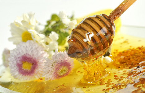 蜂蜜和鲜花图片