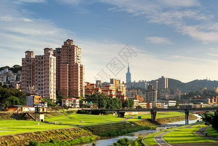 台北郊区城市景色美丽图片